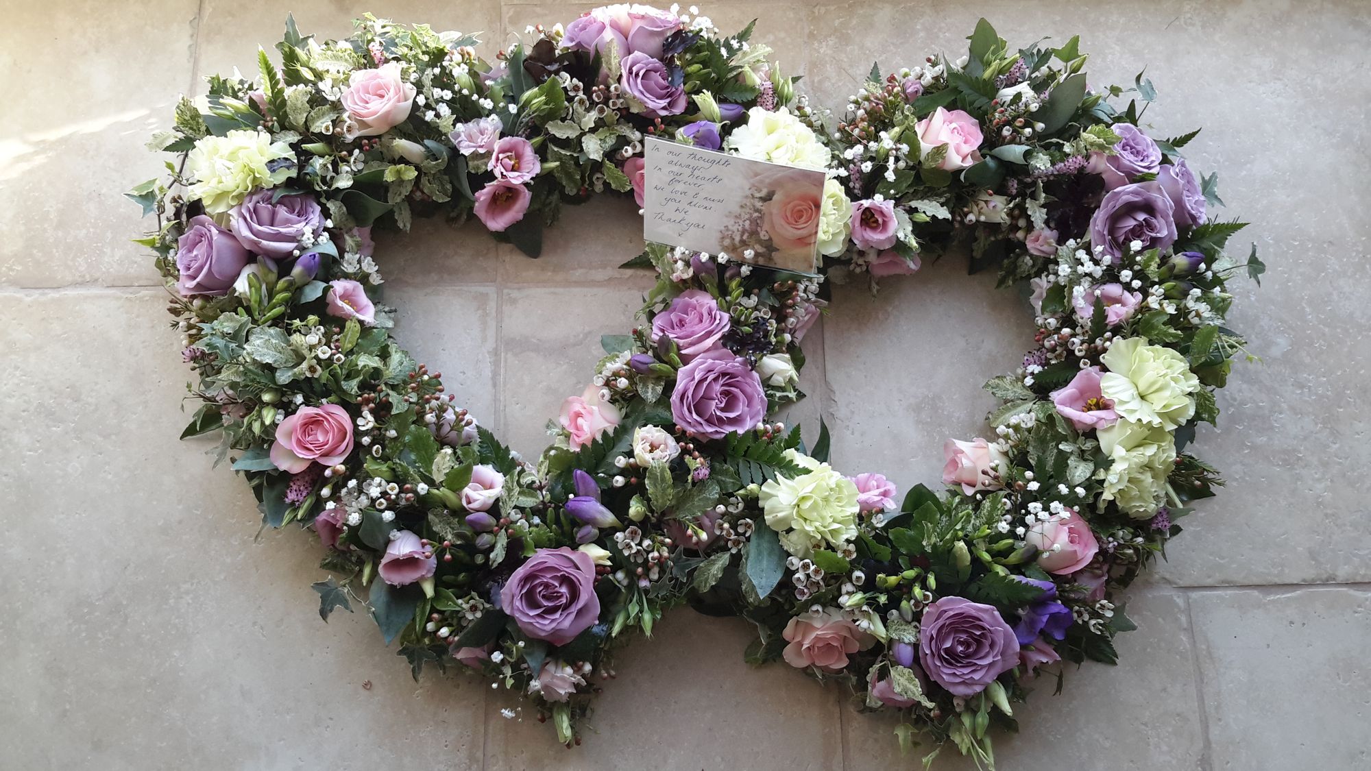 Lovely Farewell Heart Wreath, Sympathy